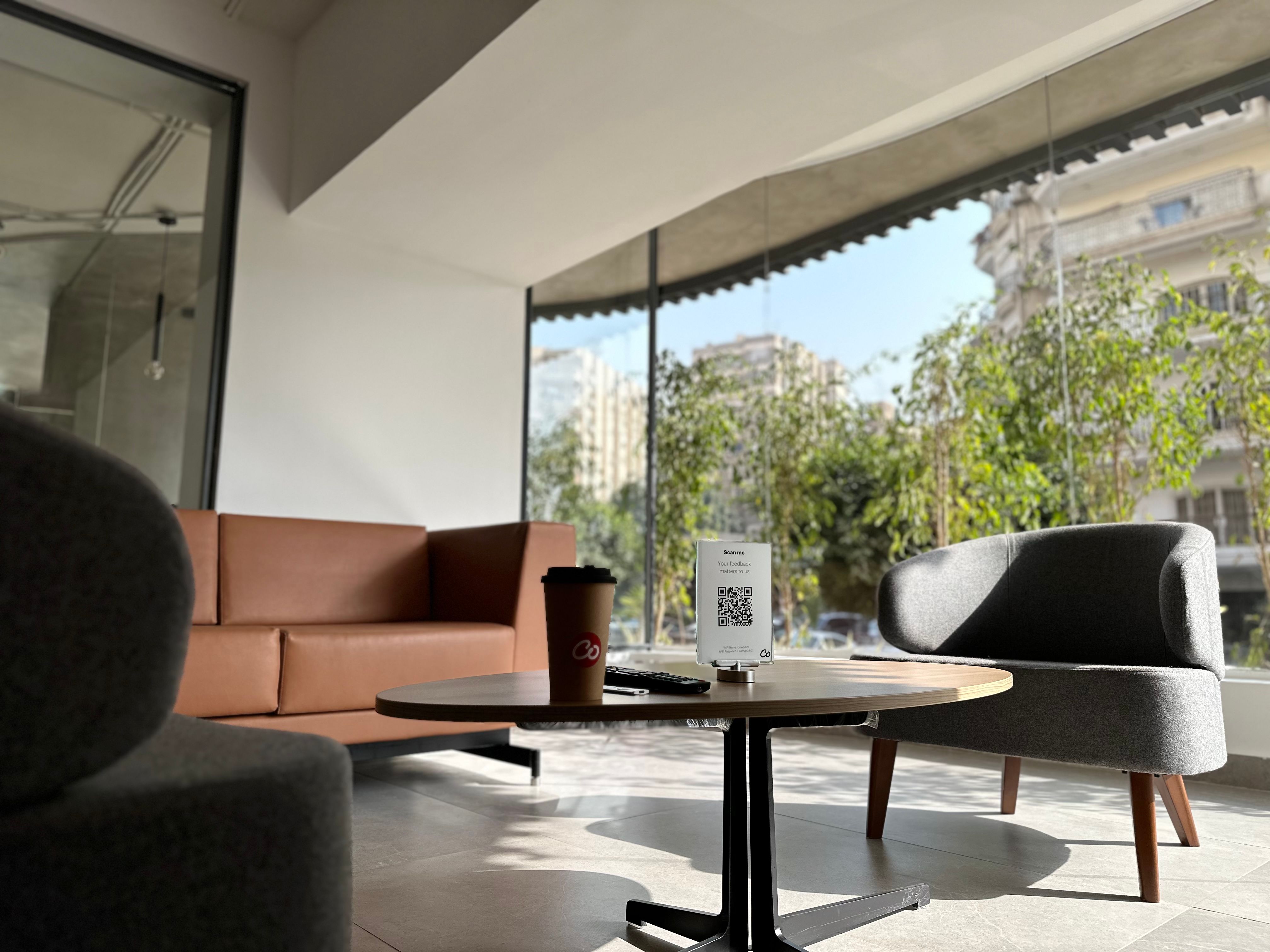 A meeting lounge in Coworker. 